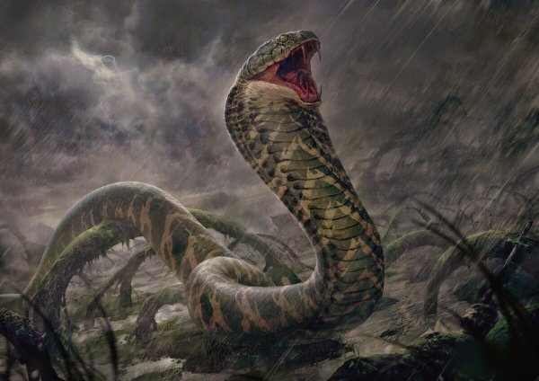 Огромная змея арт