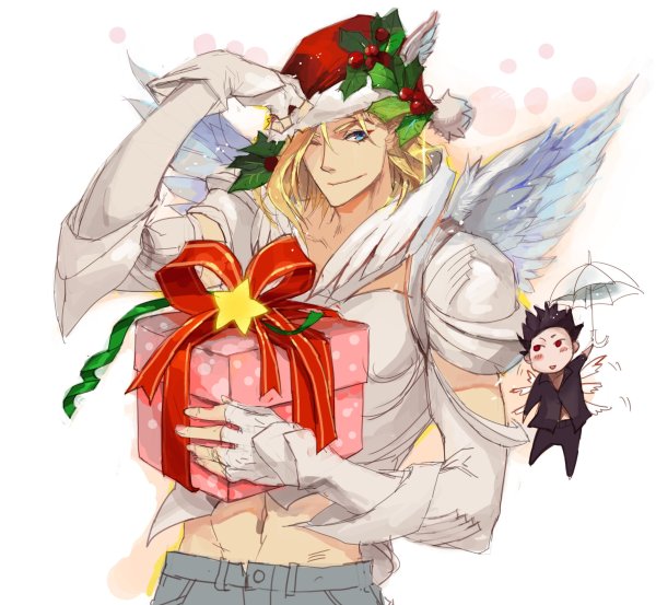 Аниме парень дарит подарок