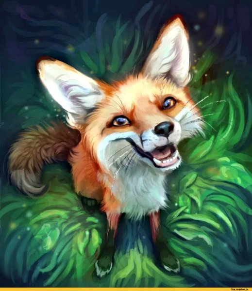 Красивая лиса арт
