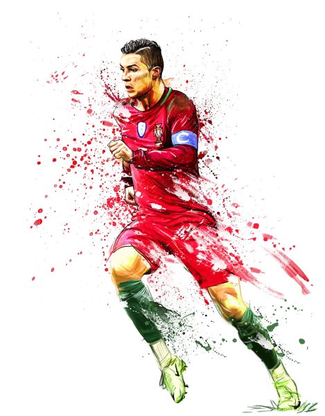 Рисунки футболистов Кристиано Роналдо