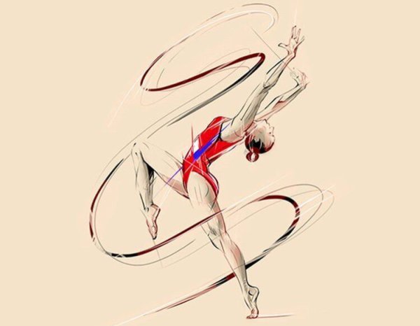 Гимнастка иллюстрация