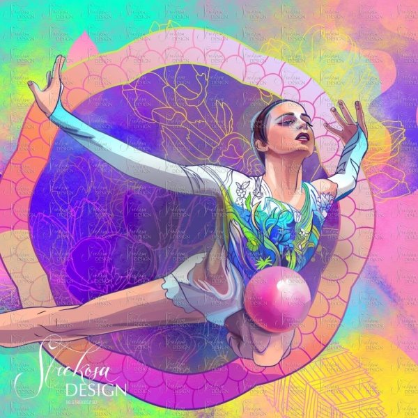 Гимнастка рисунок