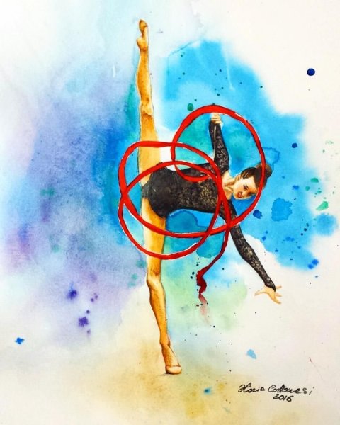 Гимнастка рисунок