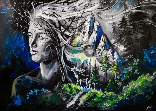 Единение с природой арт