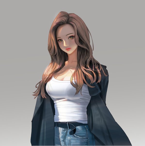 Девушка шатенка арт