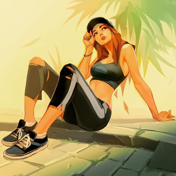 Спортивная девушка рисунок