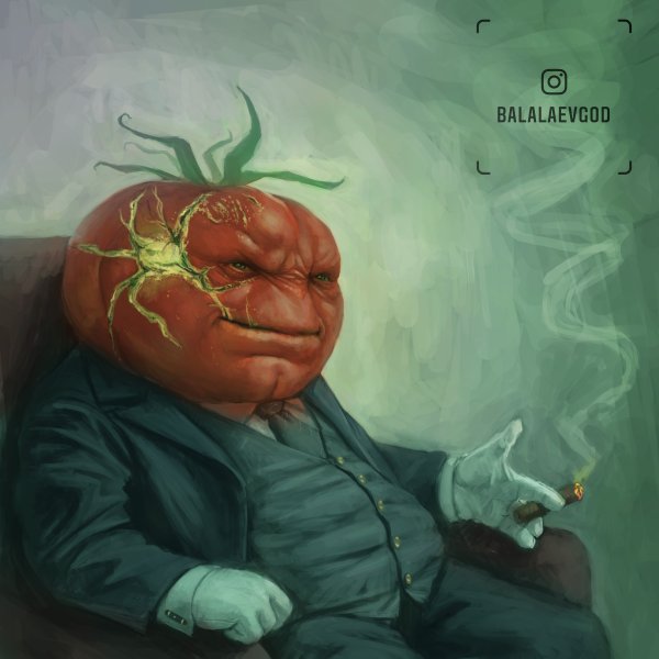 Человек помидор арт