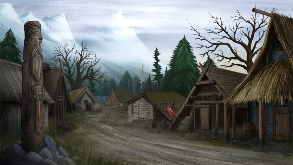 Нордская деревня концепт