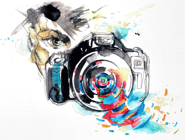 Фотограф рисунок красками