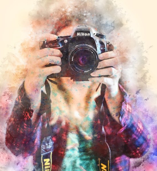 Фотоаппарат акварель