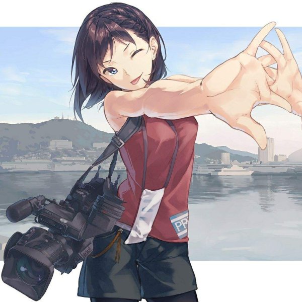 Аниме персонаж с фотоаппаратом