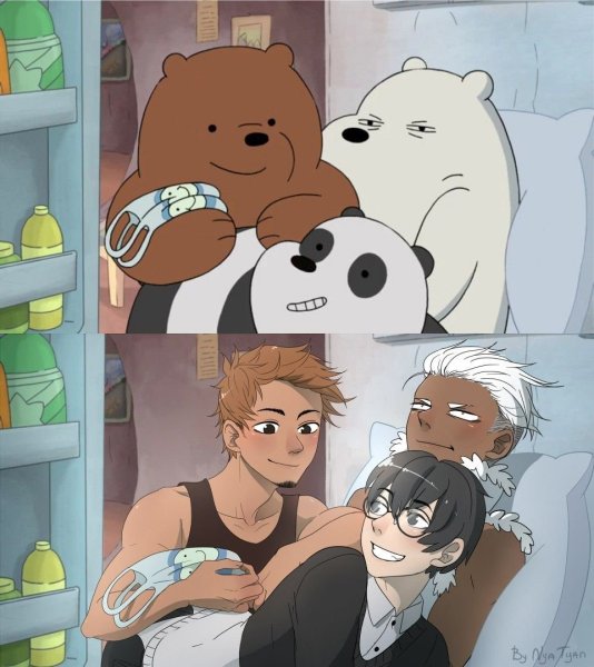 We bare Bears хуманизация белый