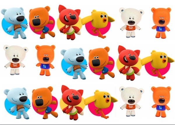 Герои мультика мимишки