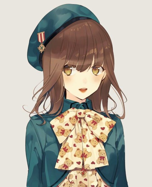 Аниме девочка с бантиком