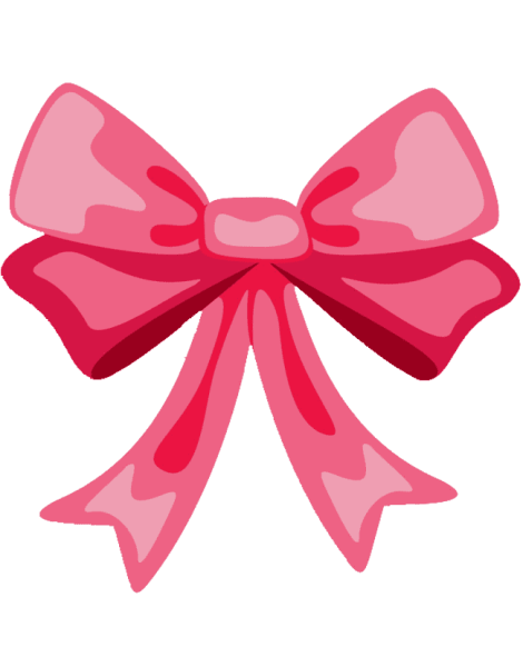 Розовый бант нарисованный