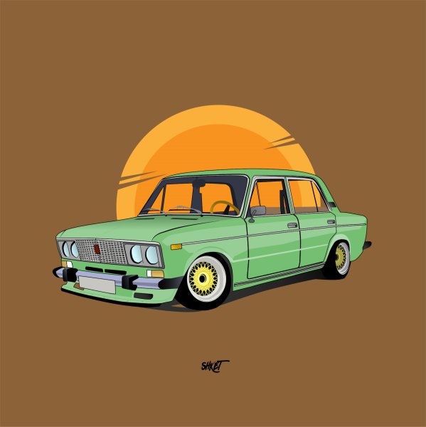 Зеленая ВАЗ 2103 Боевая классика