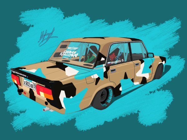 ВАЗ 2107 Боевая классика арт