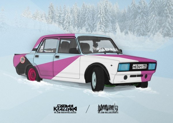 ВАЗ 2107 Боевая классика зимой