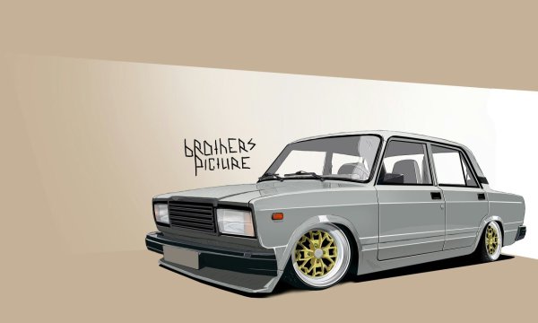 Боевая классика ВАЗ 2107 рисунок