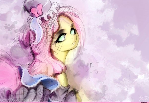 Флаттершай пони арт