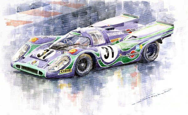 Порше 917 Ле ман рисунок