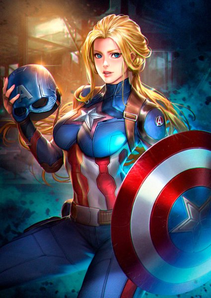 Стив Роджерс с Мьельниром