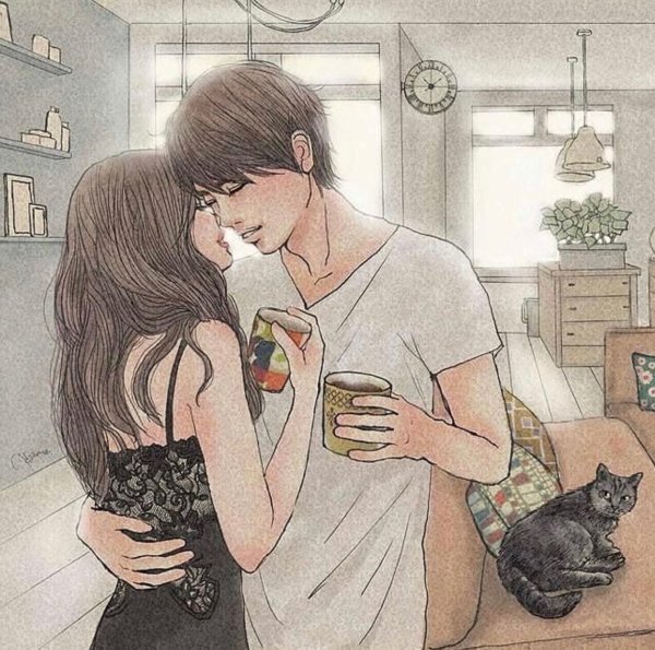 Влюбленная пара арт