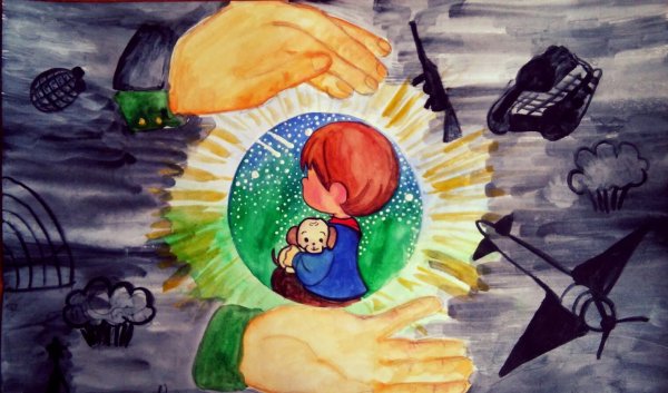 Рисунок на тему мир без войны