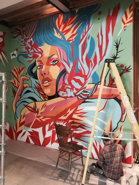 Роспись стен в стиле поп арт