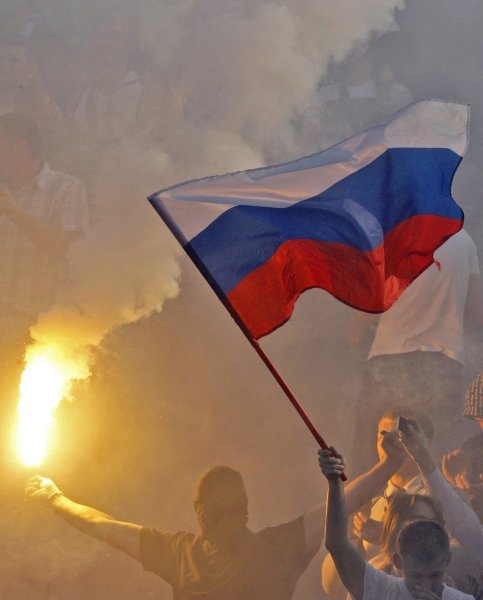 Красивый российский флаг