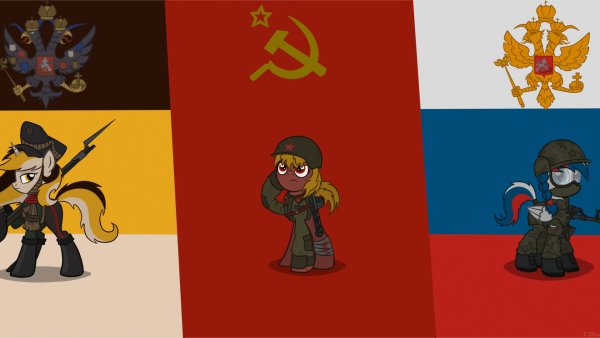 Флаг Российской империи и Советский империи