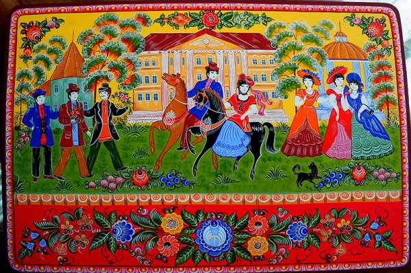 Деревня Городец Городецкая роспись