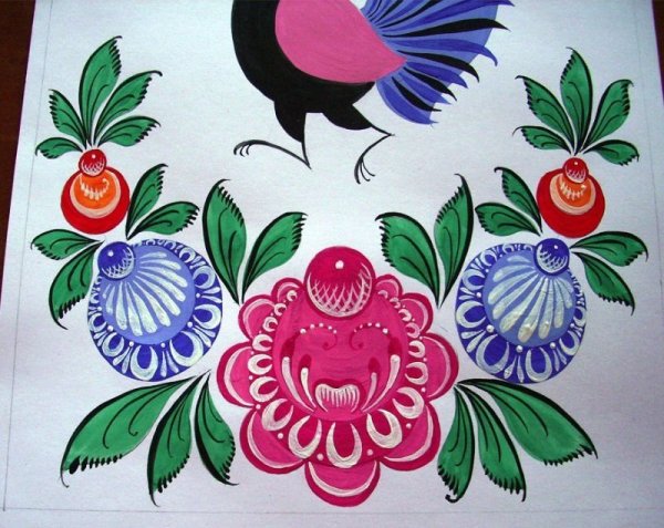 Городецкая роспись кубышка