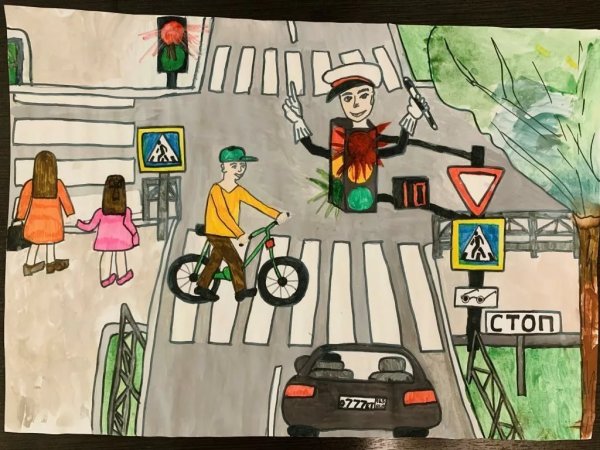 Рисунки ПДД для школьников