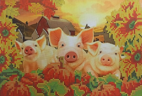 Жаккард три поросенка