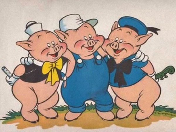 Три поросенка Уолт Дисней