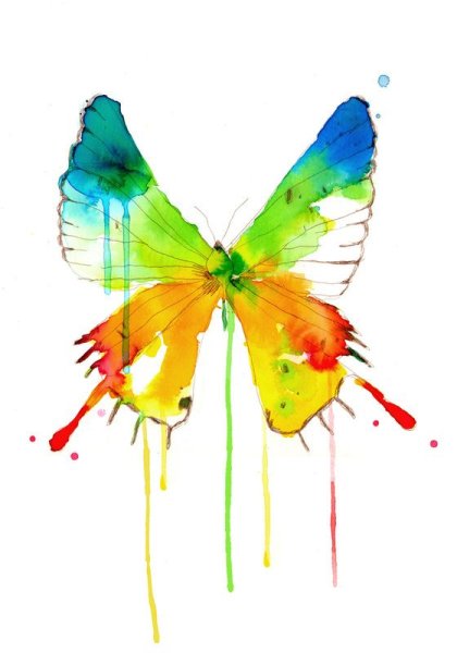 Акварель "бабочка"