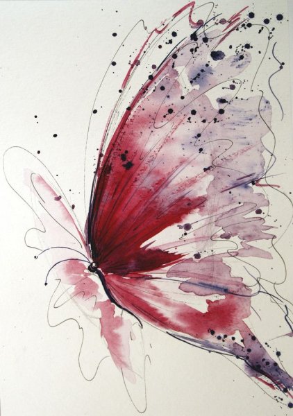 Акварель "бабочка"