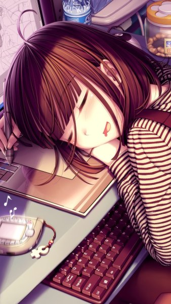 Аниме девушка брюнетка