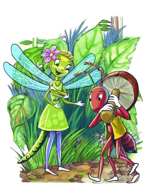 Басня Крылова Стрекоза и Мура