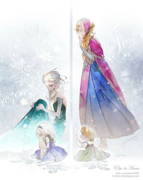 Эльза и Анна арт
