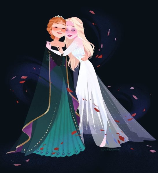 Арты Frozen 2 Anna and Elsa