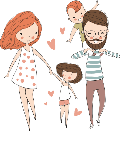 Счастливая семья иллюстрации