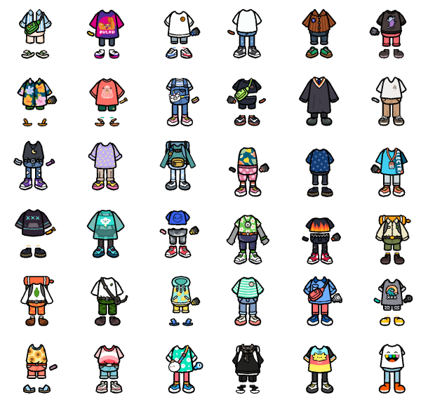 Тока бока одежда для персонажей