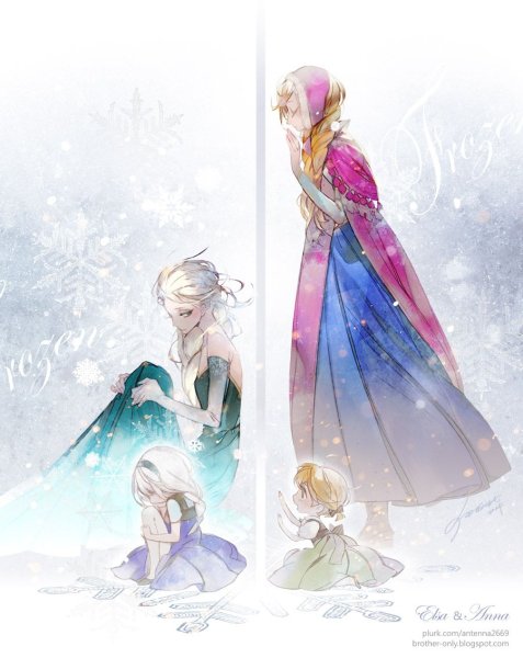 Elsa and Anna Art