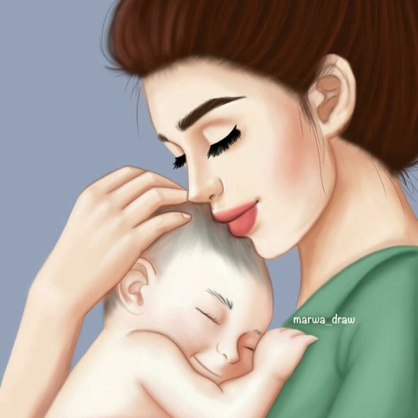 Мать и младенец арт