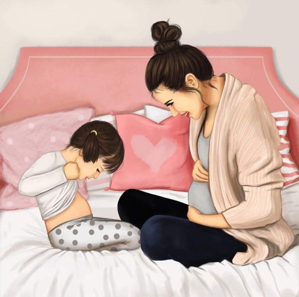 Мама и ребенок арты