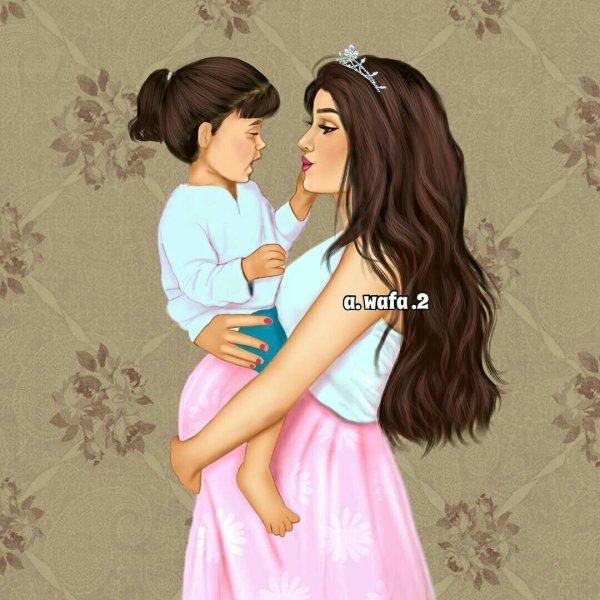 Мама и дочка арты