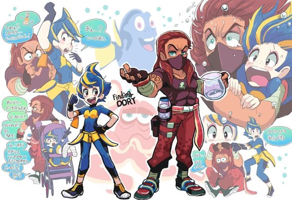 Дори и Хэнк хуманизация японский комикс