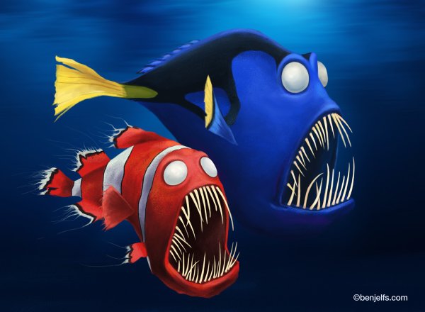 Рыба удильщик в поисках Немо